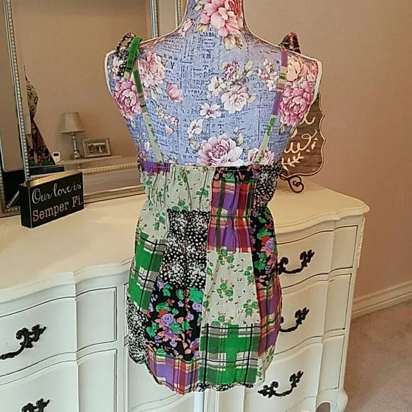 Vintage retro Daytrip Mixed Print Spaghetti strap top - Picture 3 of 3